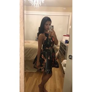 Halter Hoop Skirt Dress with Bow